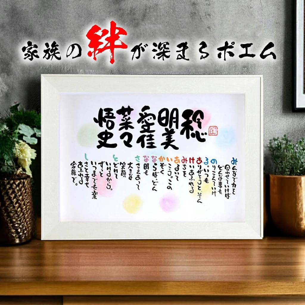 Amazon.co.jp: 名前ギフト詩 お名前ポエム 名前の詩 新築祝い 結婚記念